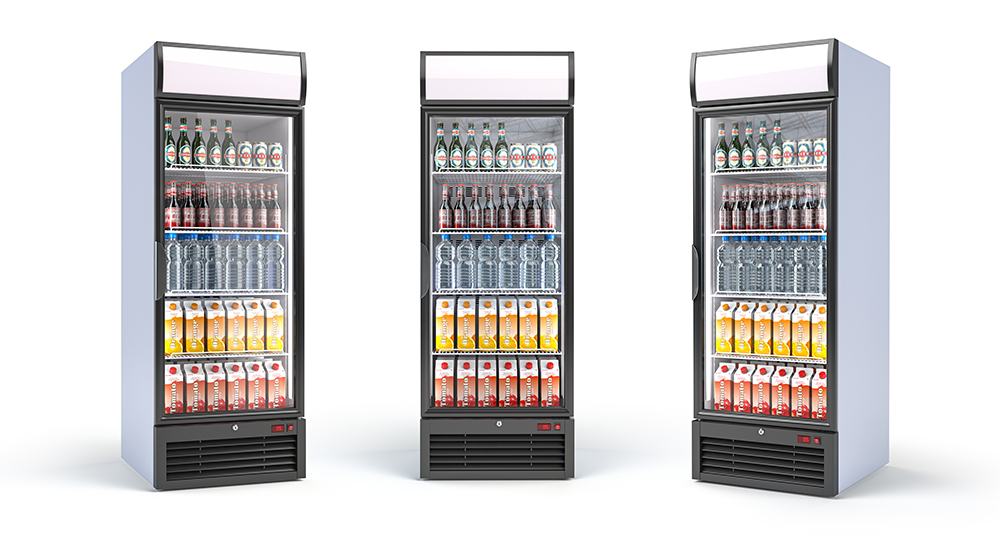 Convenience store beverage aisle